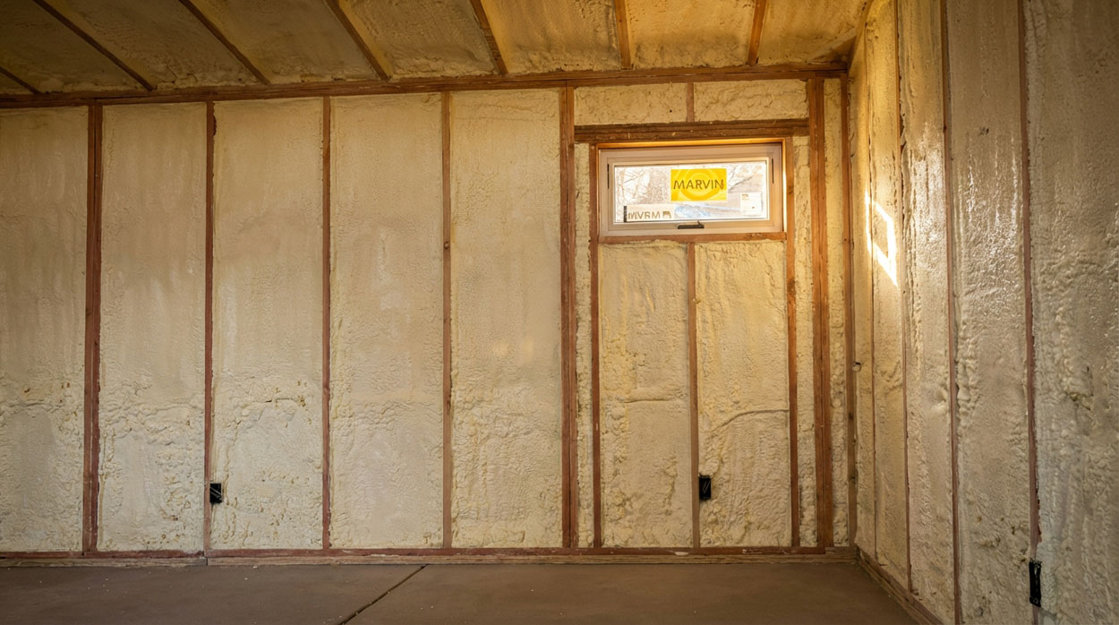 Denver spray foam wall insulation project